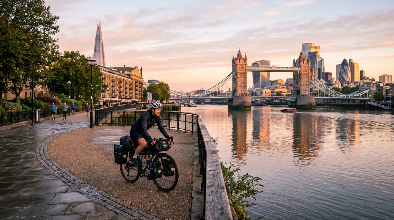 Londres y el Támesis: Cicloturismo Fluvial e Histórico